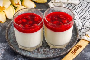 Панна-котта с вишней Панна-котта с вишней