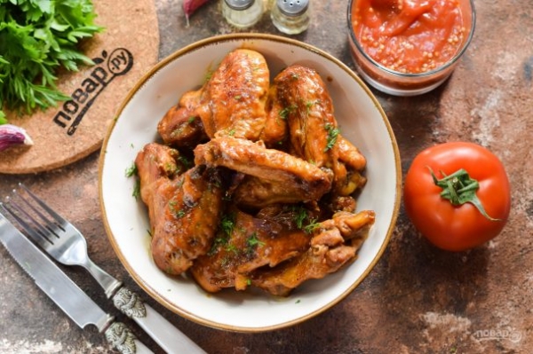 Крылышки в медово-соевом соусе Крылышки в медово-соевом соусе