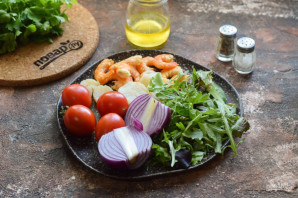 Салат из гребешков с рукколой Салат из гребешков с рукколой