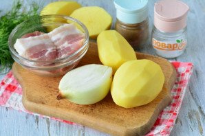 Жареная картошка с грудинкой