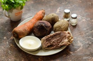 Салат "Гренадер" с говядиной Салат "Гренадер" с говядиной