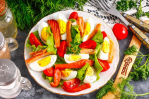 Салат из брюшек семги Салат из брюшек семги