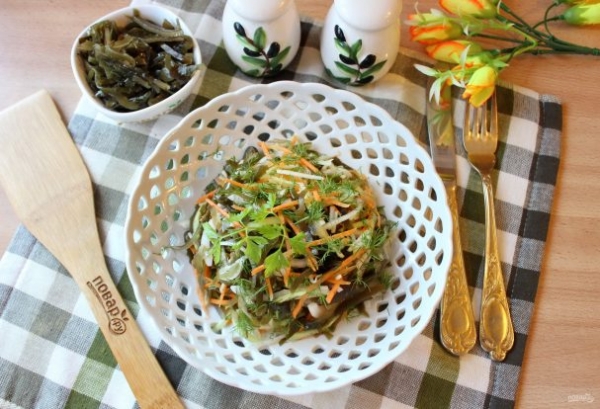 Витаминный салат из морской капусты Витаминный салат из морской капусты