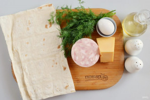 Рулет из лаваша на сковороде Рулет из лаваша на сковороде