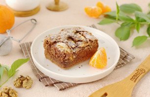 Шоколадный пирог с мандаринами