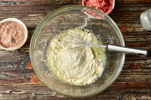 Лепешка с фасолью и фаршем Лепешка с фасолью и фаршем