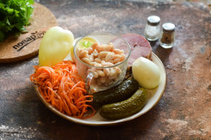 Немецкий салат с фасолью Немецкий салат с фасолью