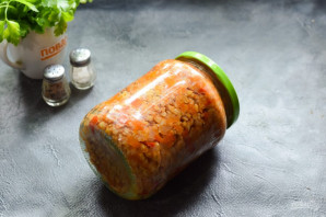 Овощной салат с перловкой на зиму