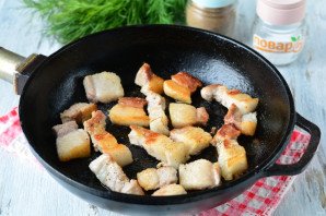 Жареная картошка с грудинкой