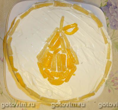Торт с грушей и творожным кремом в мультиварке Торт с грушей и творожным кремом в мультиварке
