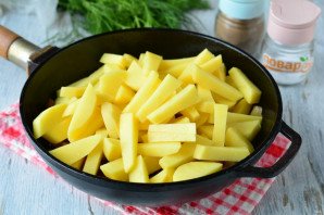 Жареная картошка с грудинкой