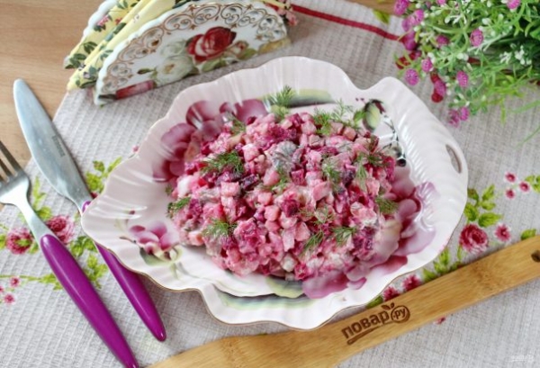 Шведский салат с сельдью Шведский салат с сельдью