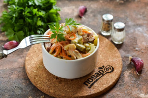 Немецкий салат с фасолью Немецкий салат с фасолью