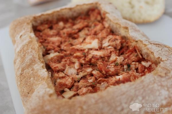 Рецепт: Чиабатта с начинкой - с беконом и сыром Рецепт: Чиабатта с начинкой - с беконом и сыром