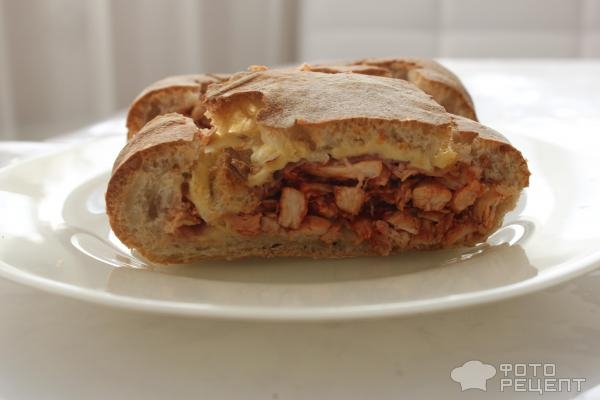 Рецепт: Чиабатта с начинкой - с беконом и сыром Рецепт: Чиабатта с начинкой - с беконом и сыром