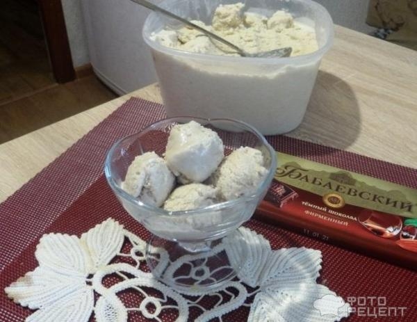 Рецепт: Домашнее сливочное мороженое - Очень вкусно.