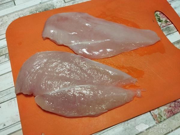 Рецепт: Куриное филе со стручковой фасолью - под творожной заливкой в духовке Рецепт: Куриное филе со стручковой фасолью - под творожной заливкой в духовке