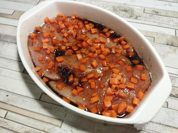 Рецепт: Куриное филе со стручковой фасолью - под творожной заливкой в духовке Рецепт: Куриное филе со стручковой фасолью - под творожной заливкой в духовке