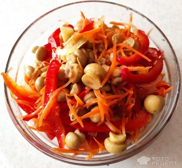 Рецепт: Маринованные шампиньоны с овощами - Сладкие!