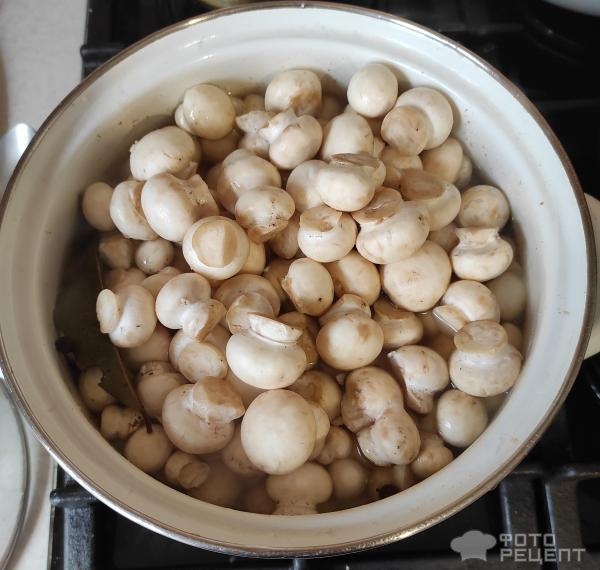 Рецепт: Маринованные шампиньоны с овощами - Сладкие!