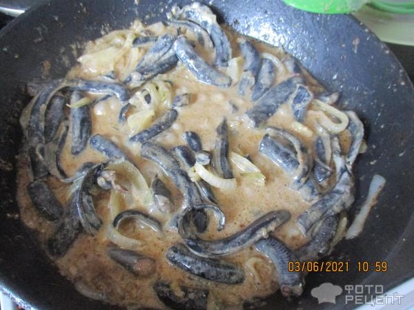 Рецепт: Минога в сметане - дорогой деликатес Рецепт: Минога в сметане - дорогой деликатес