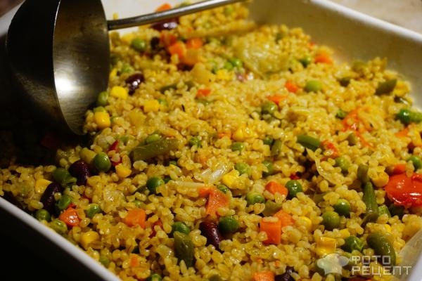 Рецепт: Окорочка во французском стиле с булгуром - с вялеными помидорами, моцареллой и базиликом Рецепт: Окорочка во французском стиле с булгуром - с вялеными помидорами, моцареллой и базиликом