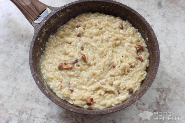 Рецепт: Паста с беконом и лисичками в сливочном соусе - с пастой орзо без бекона Рецепт: Паста с беконом и лисичками в сливочном соусе - с пастой орзо без бекона