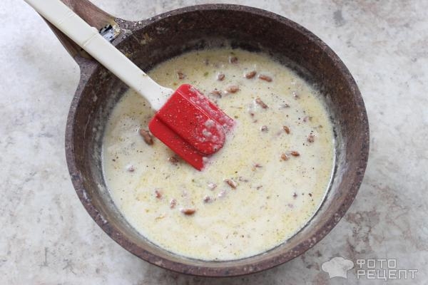 Рецепт: Паста с беконом и лисичками в сливочном соусе - с пастой орзо без бекона Рецепт: Паста с беконом и лисичками в сливочном соусе - с пастой орзо без бекона