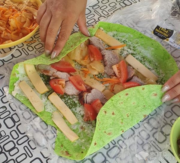 Рецепт: Рулеты из лаваша с начинкой - шаурма на мангале или "если надоел шашлык"