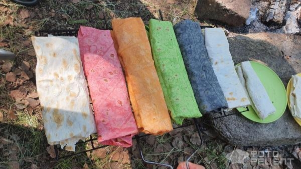 Рецепт: Рулеты из лаваша с начинкой - шаурма на мангале или "если надоел шашлык"