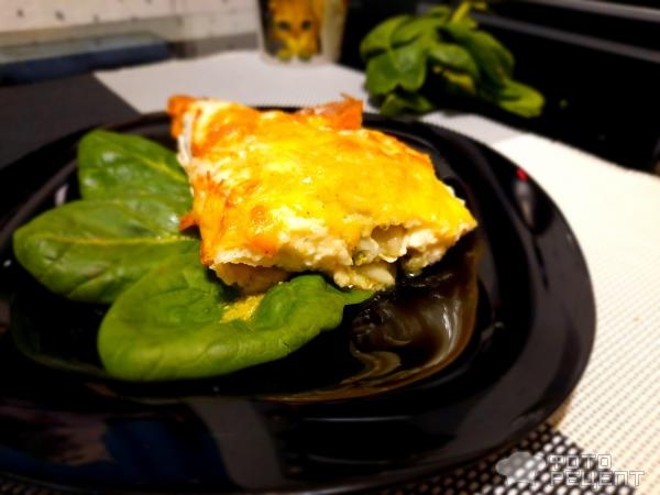 Рецепт: Рыба запеченная в лаваше - Шпинат, филе хека , лаваш!