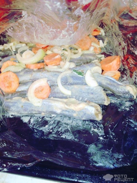 Рецепт: Рыба запеченная в рукаве - Путассу с рукколой в рукаве запеченная Рецепт: Рыба запеченная в рукаве - Путассу с рукколой в рукаве запеченная