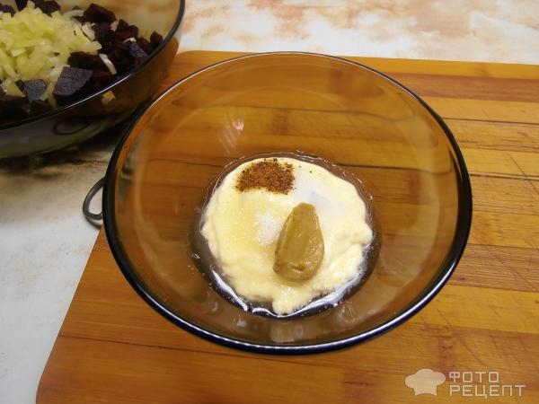 Рецепт: Салат из вареной свеклы - с цветной капустой Рецепт: Салат из вареной свеклы - с цветной капустой