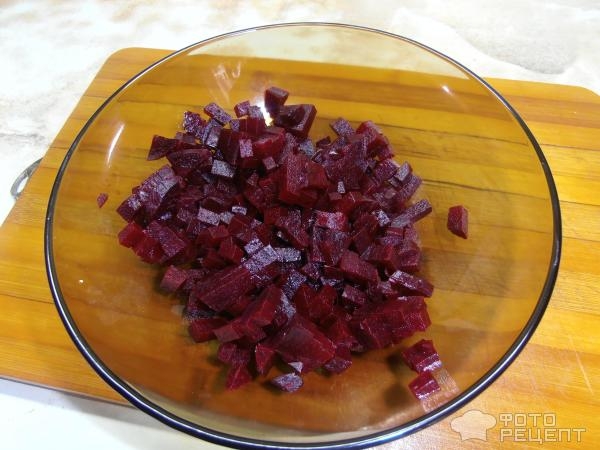 Рецепт: Салат из вареной свеклы - с цветной капустой Рецепт: Салат из вареной свеклы - с цветной капустой