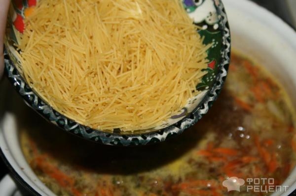 Рецепт: Супчик из сарделек - вермишелевый Рецепт: Супчик из сарделек - вермишелевый