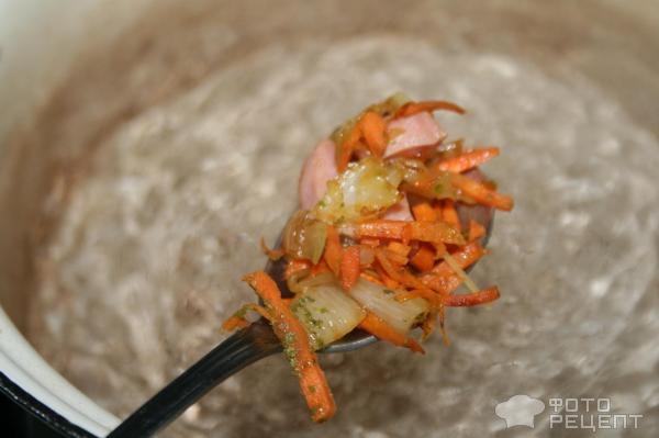 Рецепт: Супчик из сарделек - вермишелевый Рецепт: Супчик из сарделек - вермишелевый