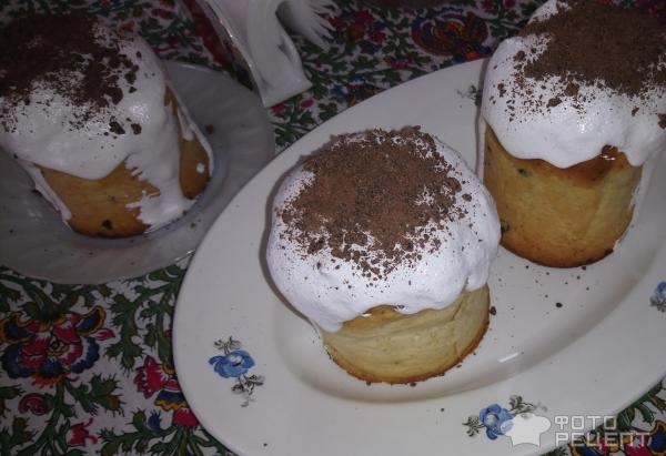 Рецепт: Творожный кулич - ... воздушный, нежный и вкусный ...