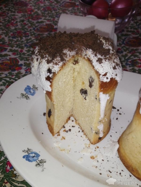 Рецепт: Творожный кулич - ... воздушный, нежный и вкусный ...