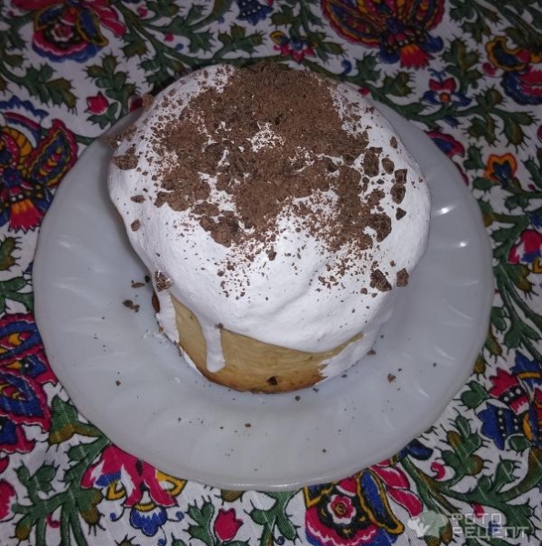 Рецепт: Творожный кулич - ... воздушный, нежный и вкусный ...