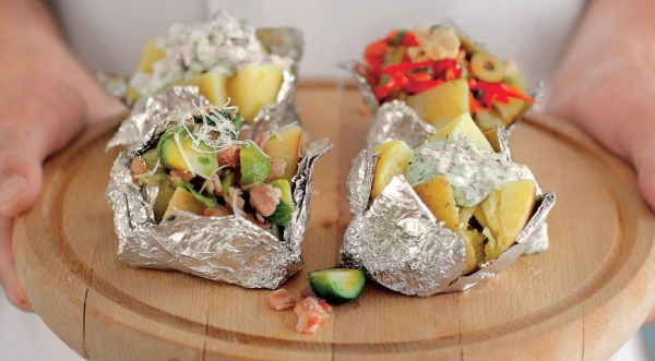 Печеная картошка, пошаговый рецепт с фото Печеная картошка, пошаговый рецепт с фото