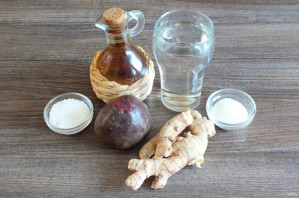 Маринованный имбирь со свеклой Маринованный имбирь со свеклой