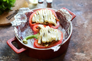 Болгарский перец фаршированный куриной печенью