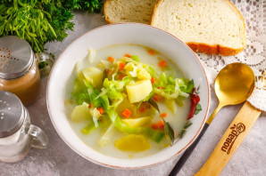 Молочный суп с капустой и картофелем Молочный суп с капустой и картофелем