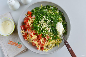 Салат с цветной капустой и сыром Салат с цветной капустой и сыром