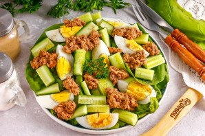 Низкокалорийный салат с тунцом Низкокалорийный салат с тунцом