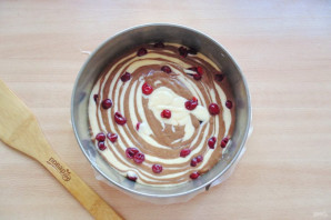 Пирог "Зебра" с вишней Пирог "Зебра" с вишней