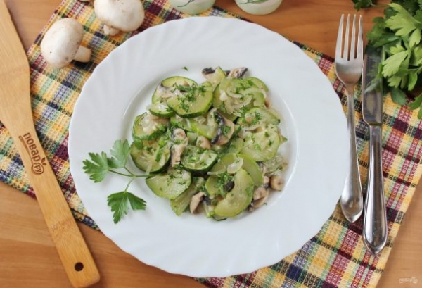 Цуккини с грибами Цуккини с грибами