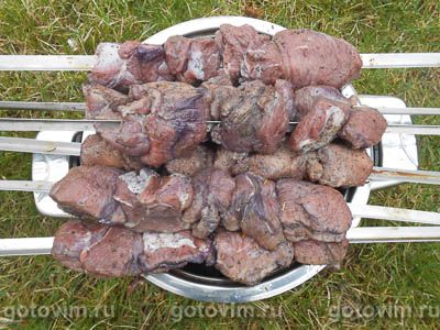 Шашлык из говядины в маринаде в смеси апельсина, лайма и грейпфрута Шашлык из говядины в маринаде в смеси апельсина, лайма и грейпфрута