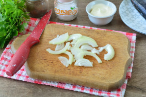 Салат из сельди с кукурузой