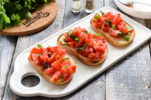 Брускетта в духовке Брускетта в духовке